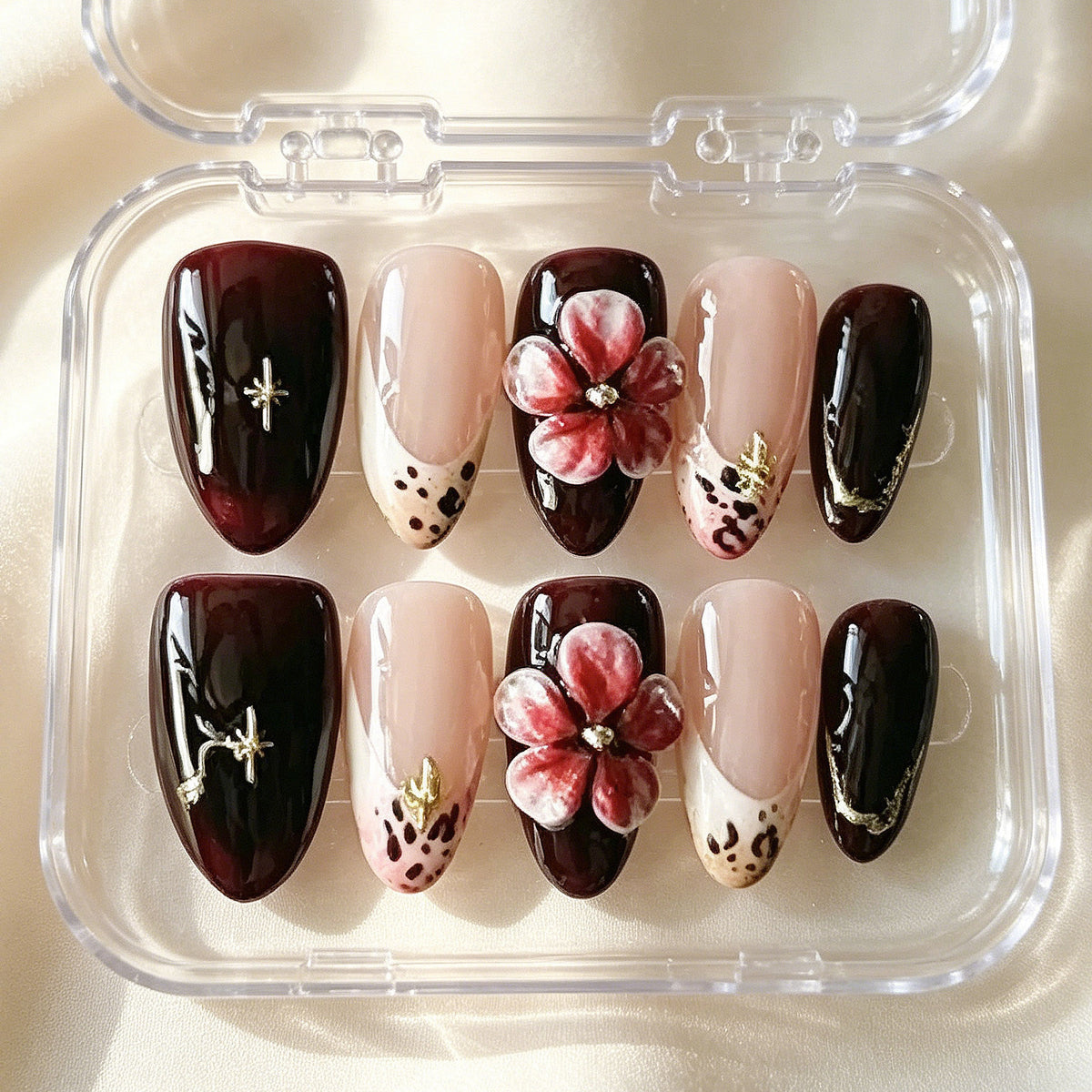 Elegantes Floral Press-On Nail Art Set Brehn 1790636706