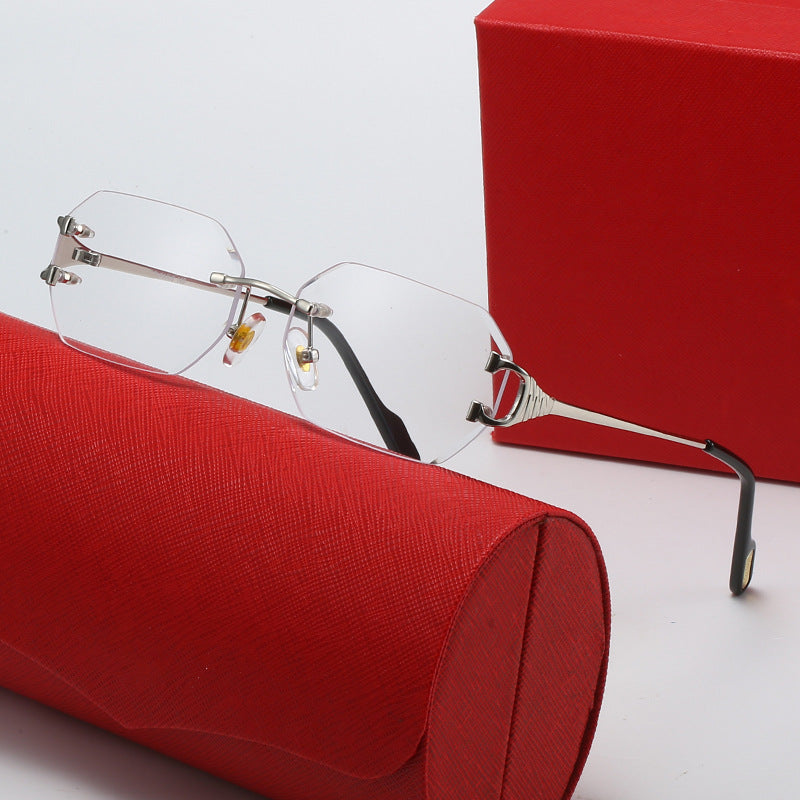 Damen moderne Oktagon-Sonnenbrille mit stylishem Metallrahmen und polarisierenden Gläsern Brehn