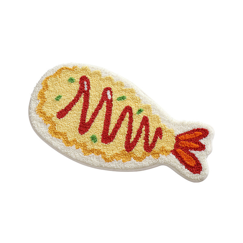 Sushi-förmige Plüsch-Badezimmermatte Brehn