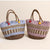 Damen Bequeme Strandtasche mit buntem Fransenbesatz Brehn