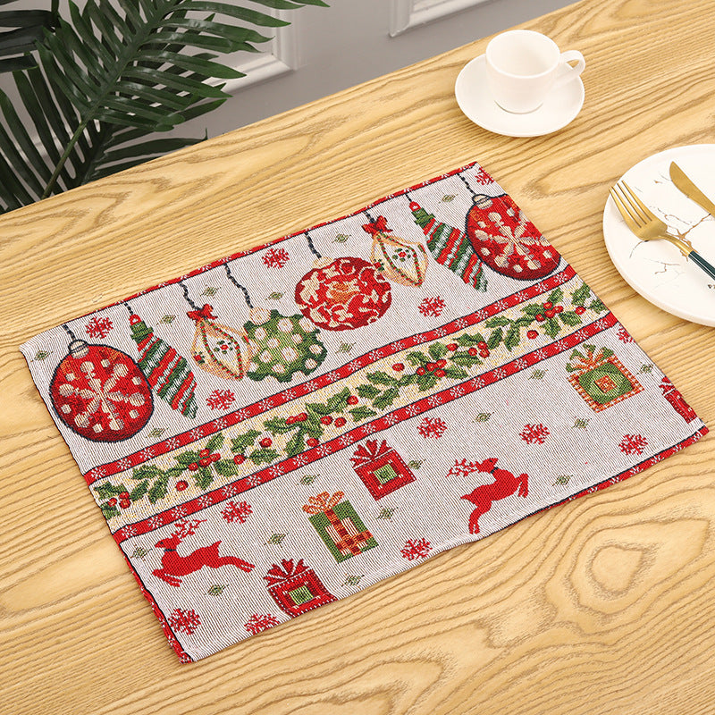 Festliche Tischdecke mit Weihnachtsmotiven Brehn