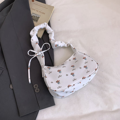 Blumenmuster Schultertasche