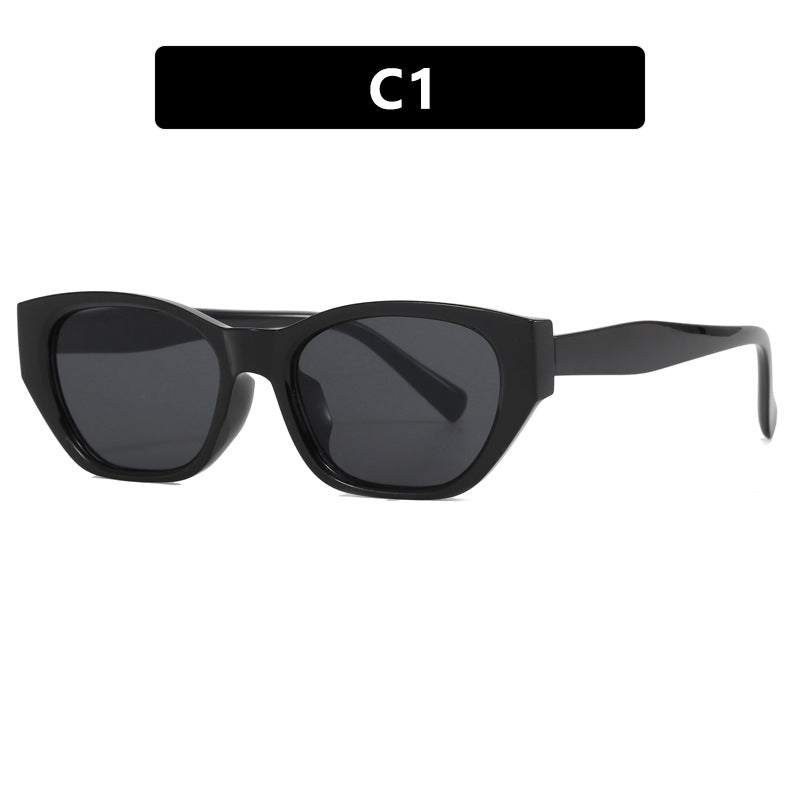 Damen futuristische Cat-Eye Sonnenbrille mit transparentem Rahmen und komfortablem UV-Schutz Brehn