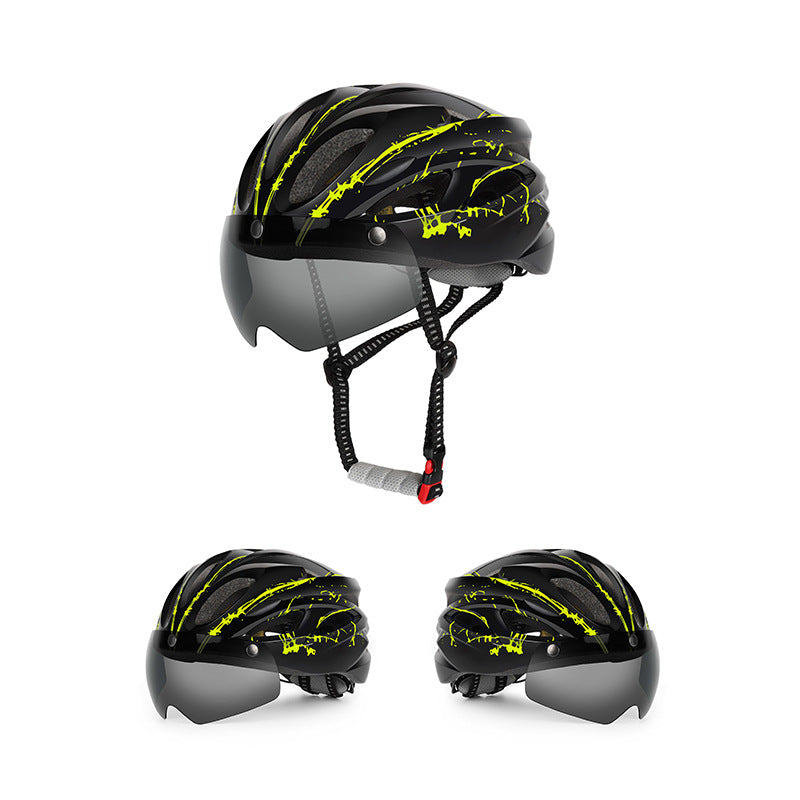 Aerodynamischer Fahrradhelm mit integriertem Visier Brehn