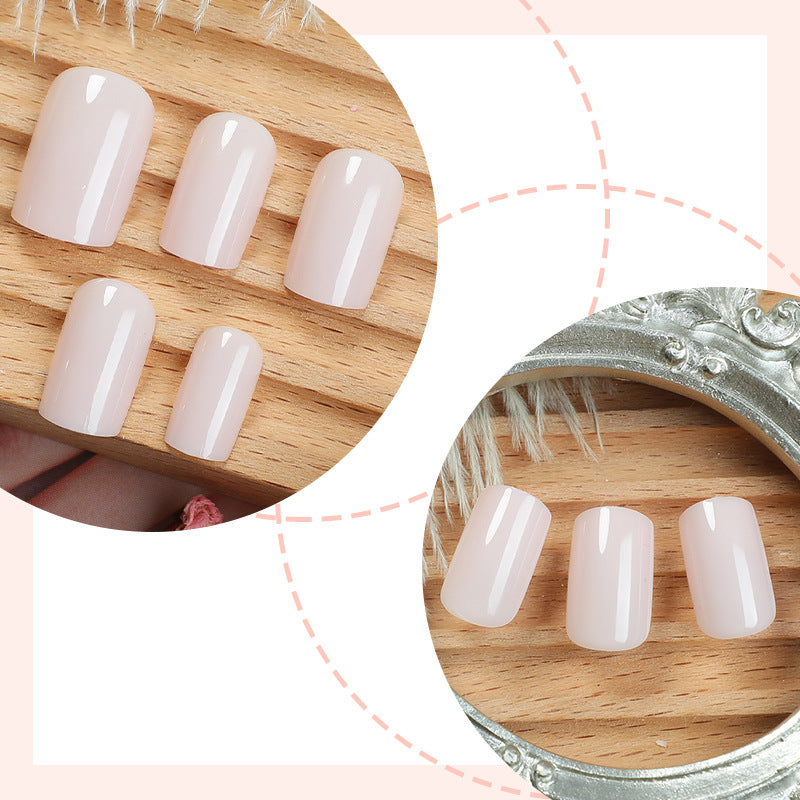 Elegantes Press-On Nagelset mit stilvollem französischen Spitzen-Design Brehn