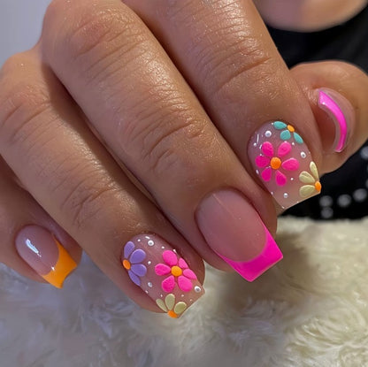 Blumenmuster Nagelkunst Brehn