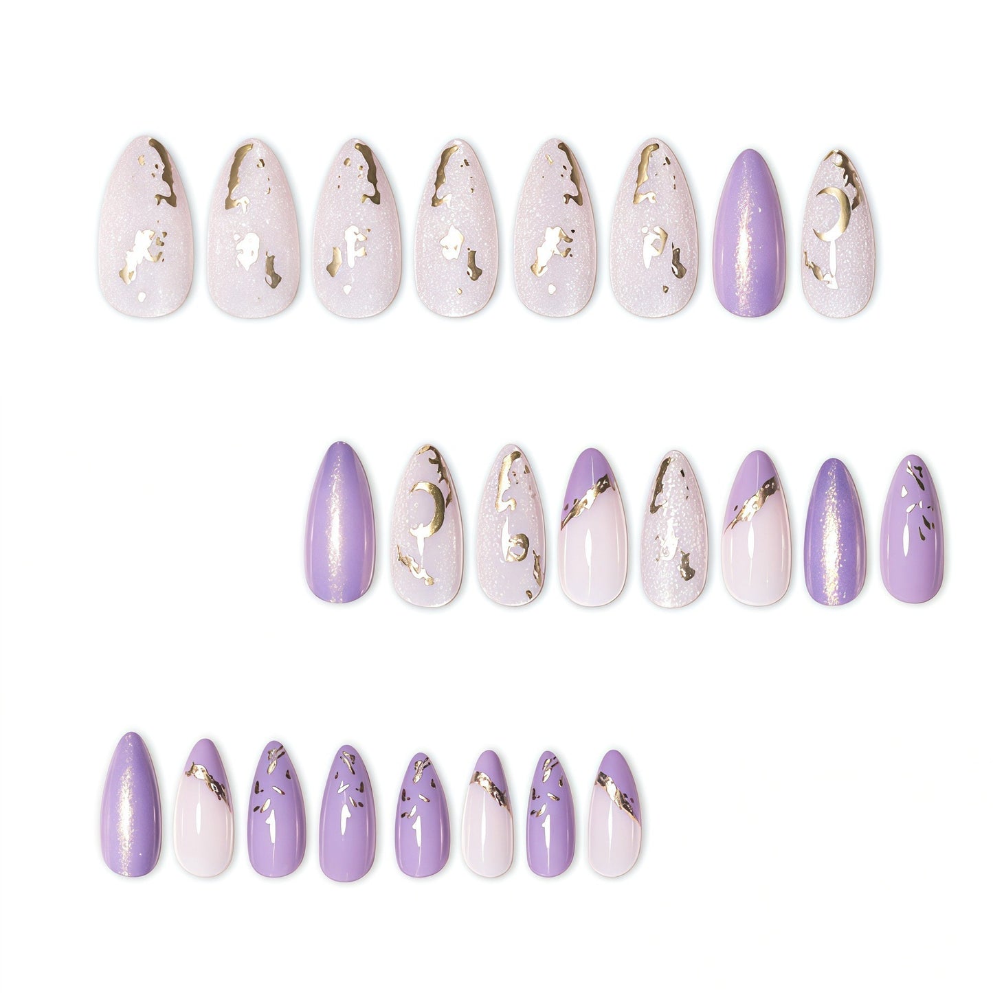 Elegantes dekoratives Press-On-Nagelset Brehn