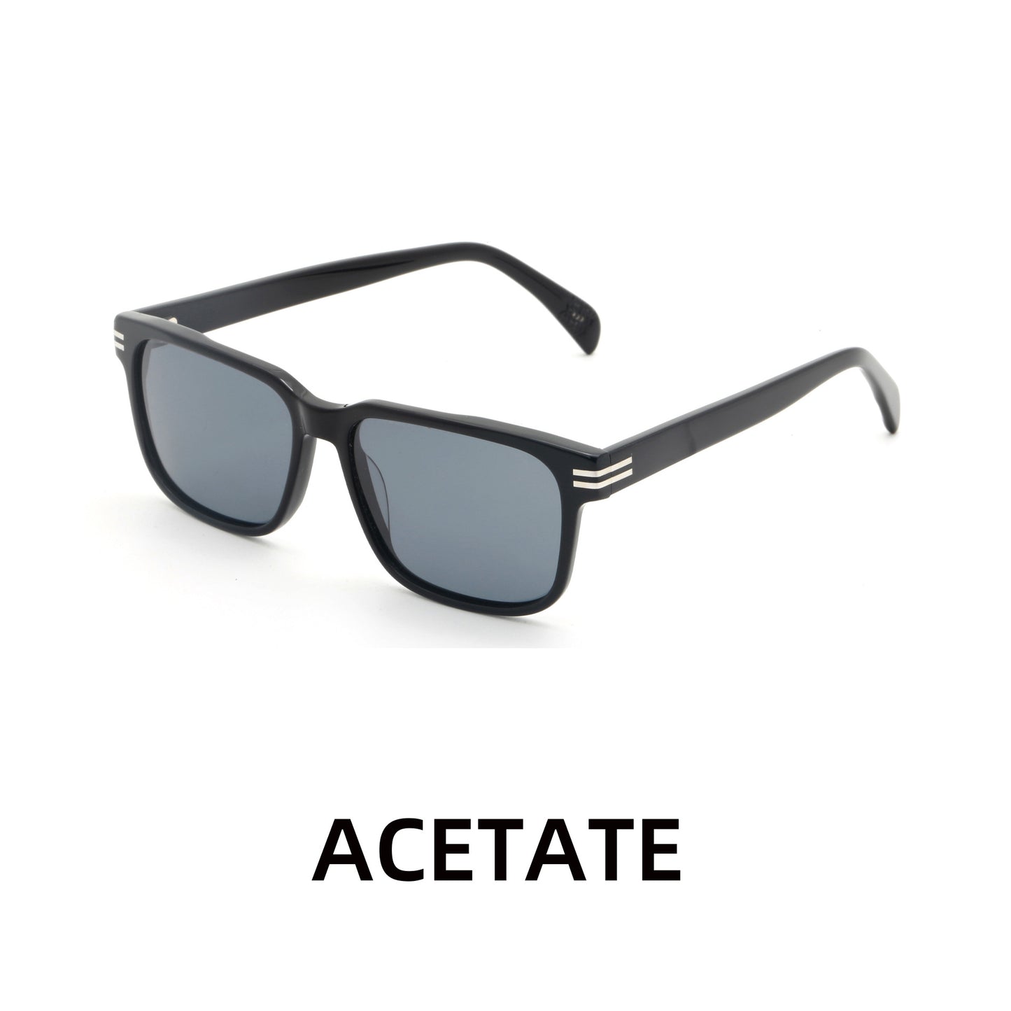 Damen modische Sonnenbrille mit transparentem Rahmen und grünen Gläsern Brehn