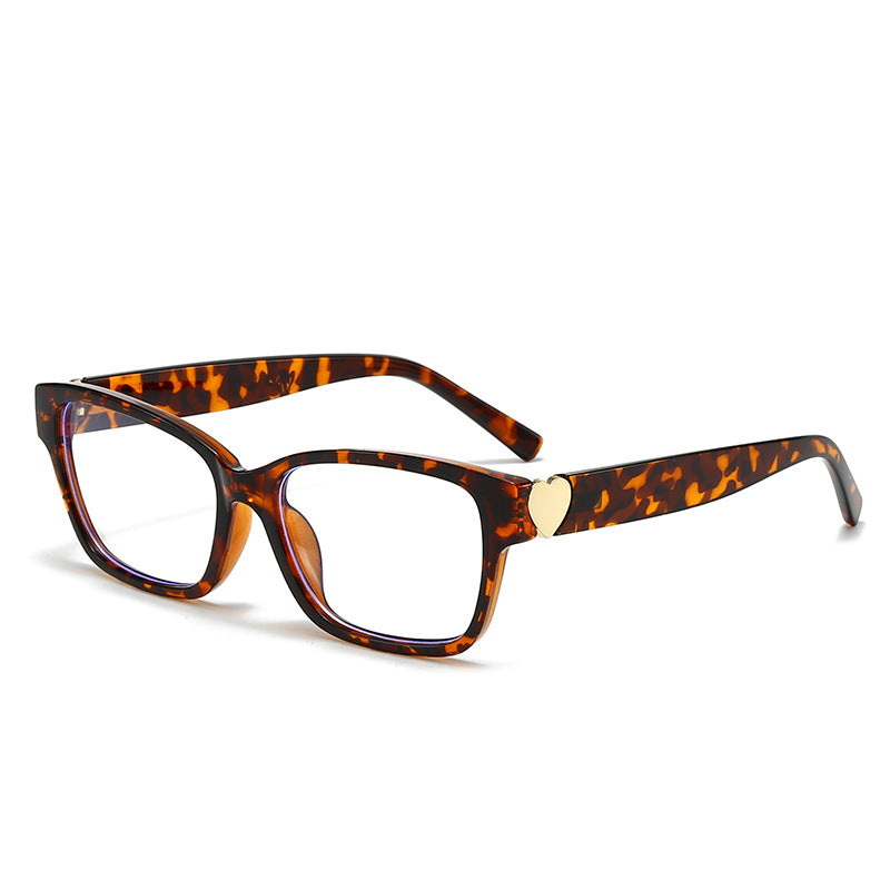 Damen modische quadratische Sonnenbrille mit Herz-Akzenten Brehn