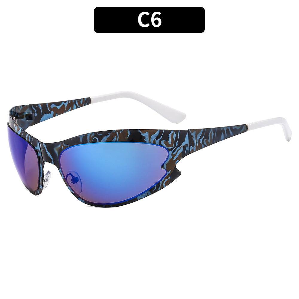 Vibrante Katzenaugen-Sonnenbrille Modischer Stil