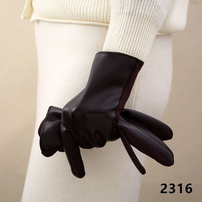 Luxuriöse Leder-Touchscreen-Handschuhe Brehn