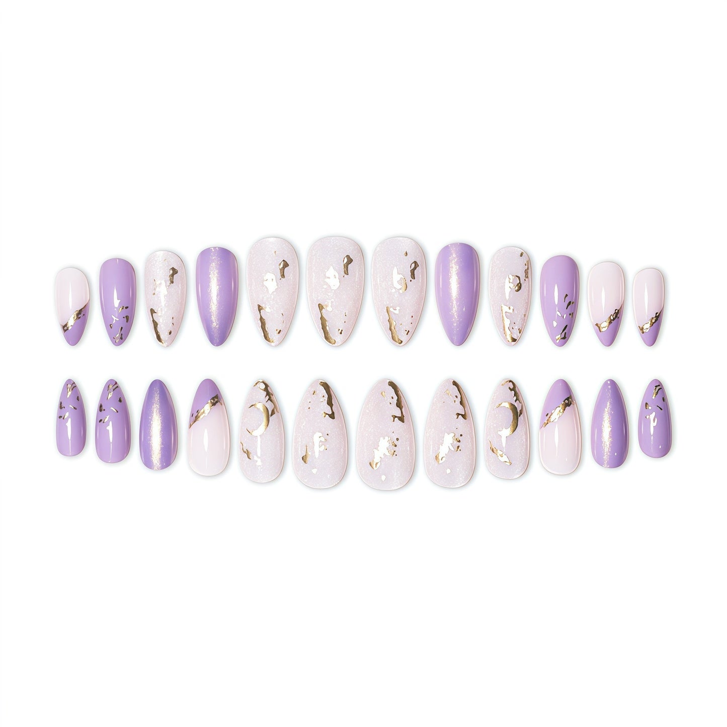 Elegantes dekoratives Press-On-Nagelset Brehn