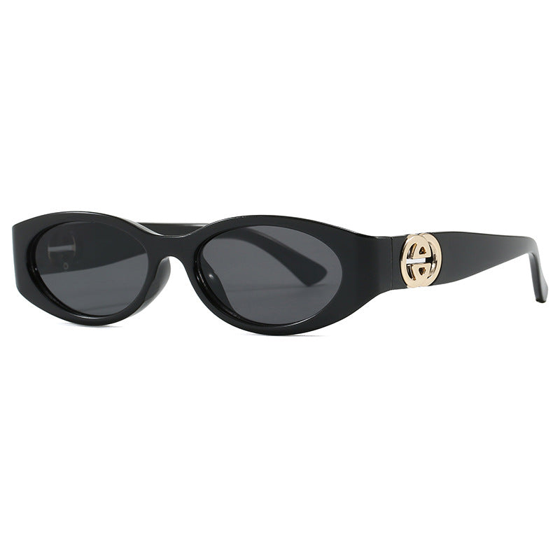 Damen modische Katzenaugen-Sonnenbrille mit schützendem UV-Filter und luxuriösen Akzenten Brehn