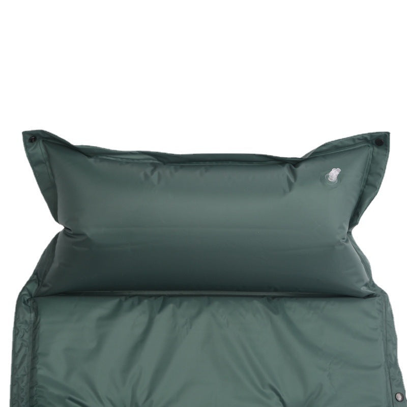 gesteppt isolierte Roll-Out Camping Schlafmatte mit integriertem Kissen und modularen Snap-Verbindern Brehn