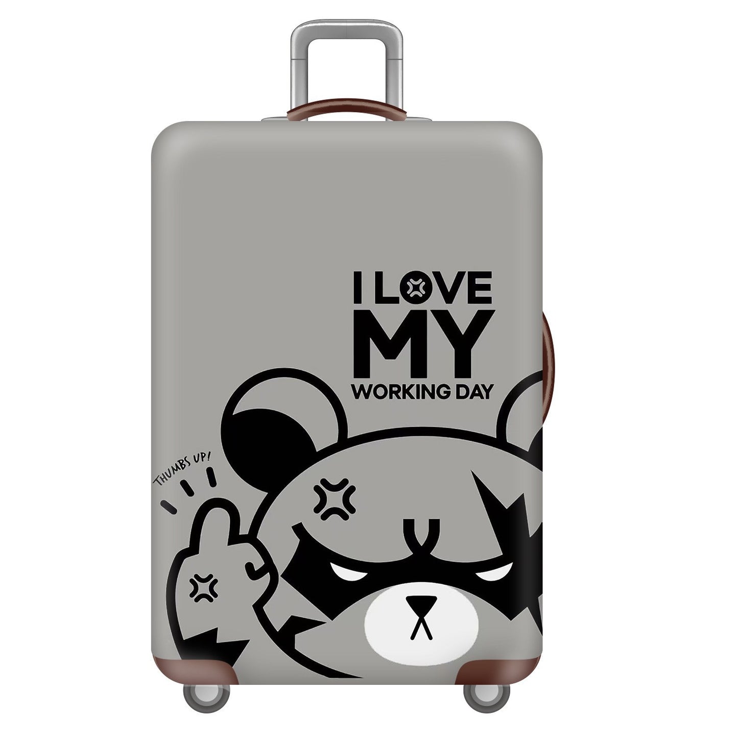 Unisex nan robuster Hartschalen-Trolley mit Löwenportrait Motivdruck, stoßfester ABS-Polycarbonat-Schale, mehrrädrigem Fahrwerk und TSA-Sicherheitsverschluss Brehn