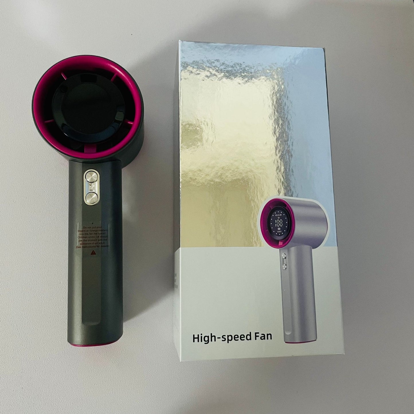 Damen Tragbarer Hochleistungslüfter mit LCD-Anzeige Brehn