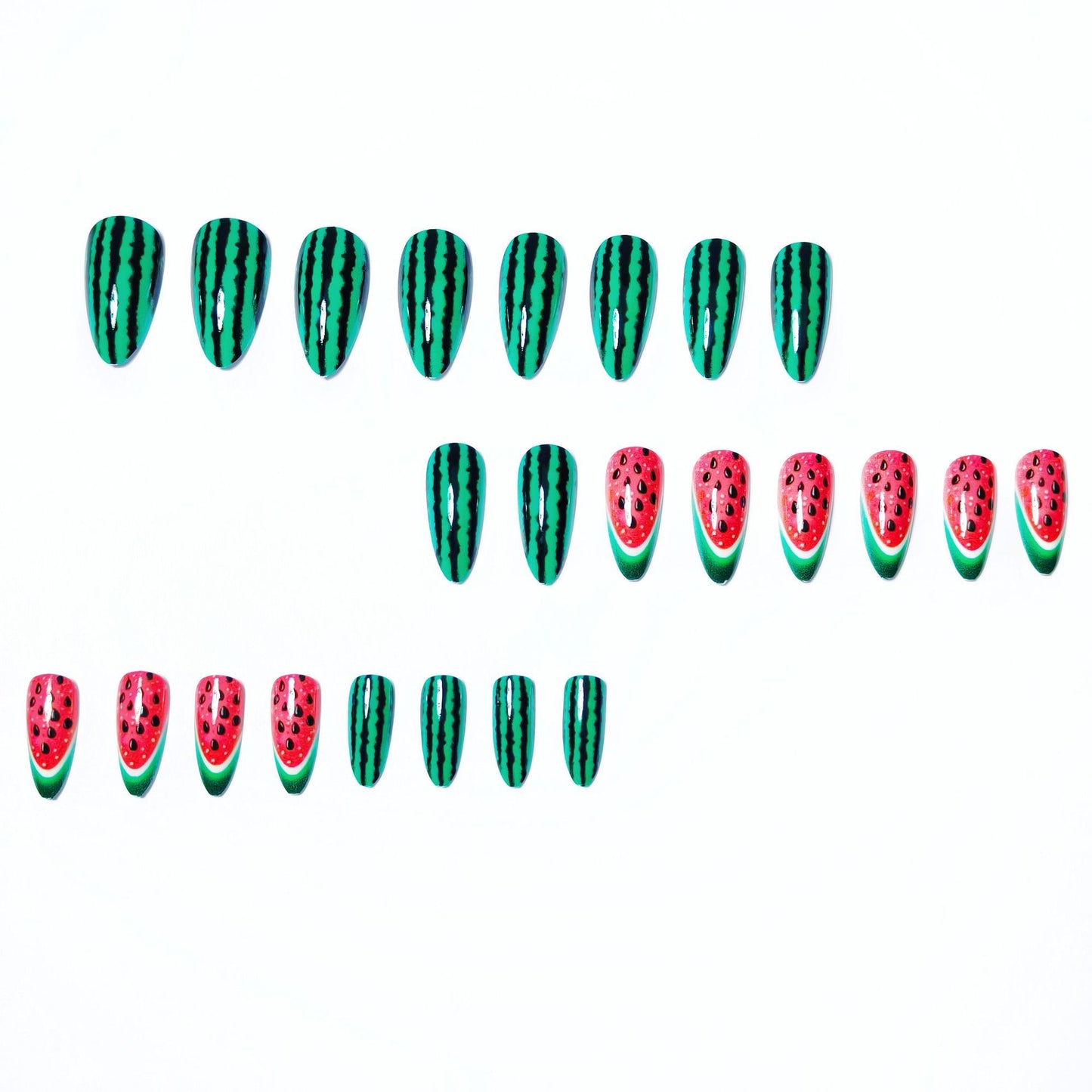 Kreative Wassermelonen-Kunstnägel Brehn