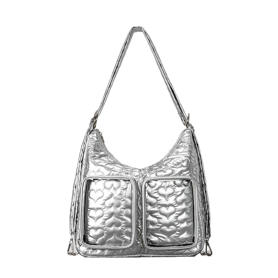 Gestepptes Herzmuster-Handtasche