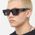 Damen modische quadratische Sonnenbrille im auffälligen Schildpatt-Design Brehn