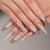 Künstlerisches Stiletto Druck auf Nagelset Brehn