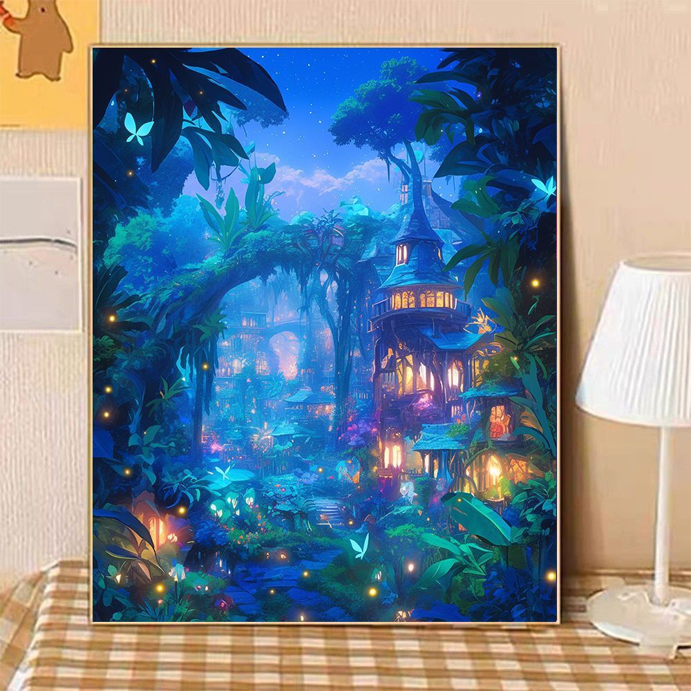 Verzauberte Abendlandschaft Leinwandkunst Brehn