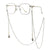 Chic Quadratrahmen Brille mit dekorativer Kette Brehn