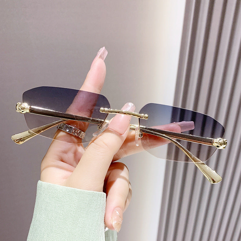Damen elegante Halbgestell Sonnenbrille Brehn