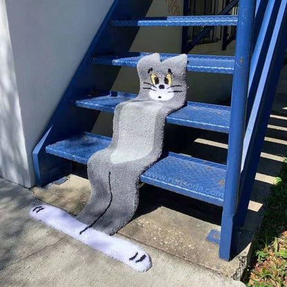 Cartoon Cat-Themen Plüsch Fußmatte Brehn
