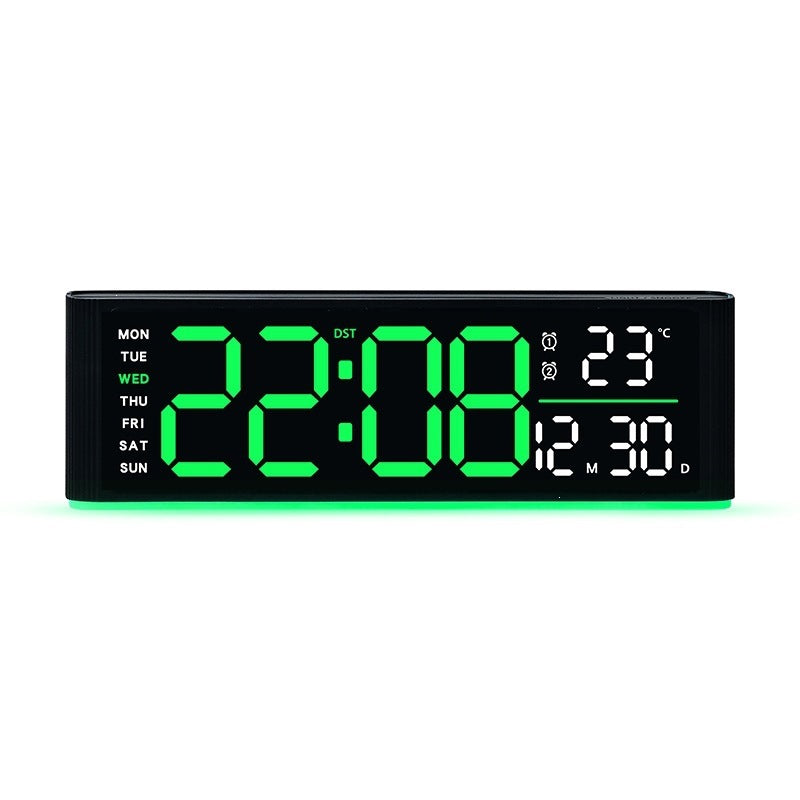 Digitaler Led-Wecker mit Temperatur- und Wochentagsanzeige Brehn