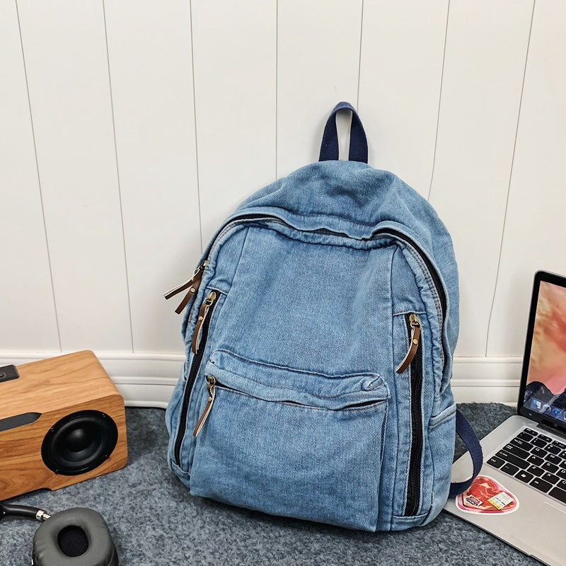 Lässiger Denim Schulrucksack