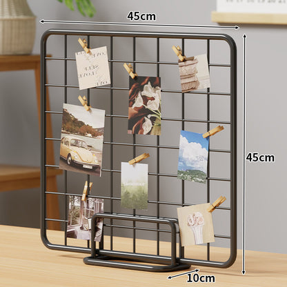 Desktop-Draht-Foto-Rasterdisplay mit Ständer und Mini-Clips