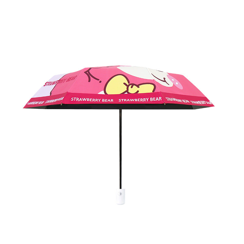 Damen Falt-Regenschirm mit niedlichem Bärenmotiv Brehn