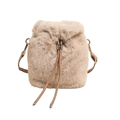 Plüsch Drawstring Mini Rucksack