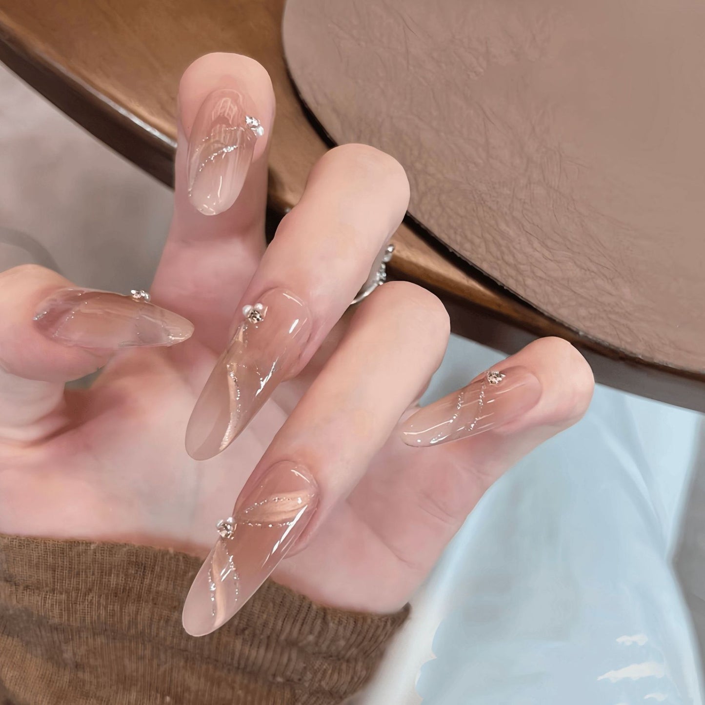 Kunstnägel mit Eleganten Strassakzenten Brehn