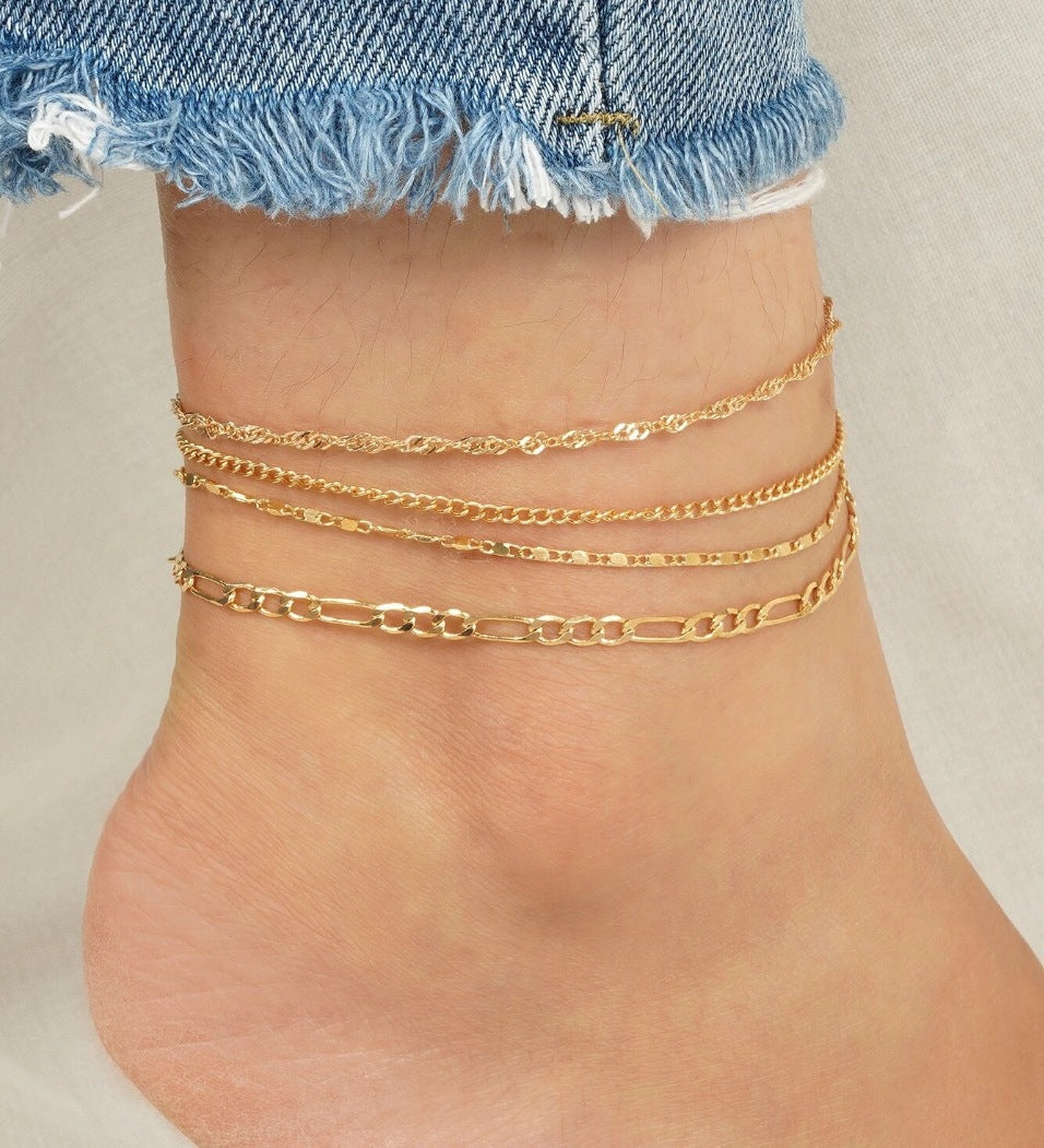 Elegante Doppelkettenfußkette Brehn