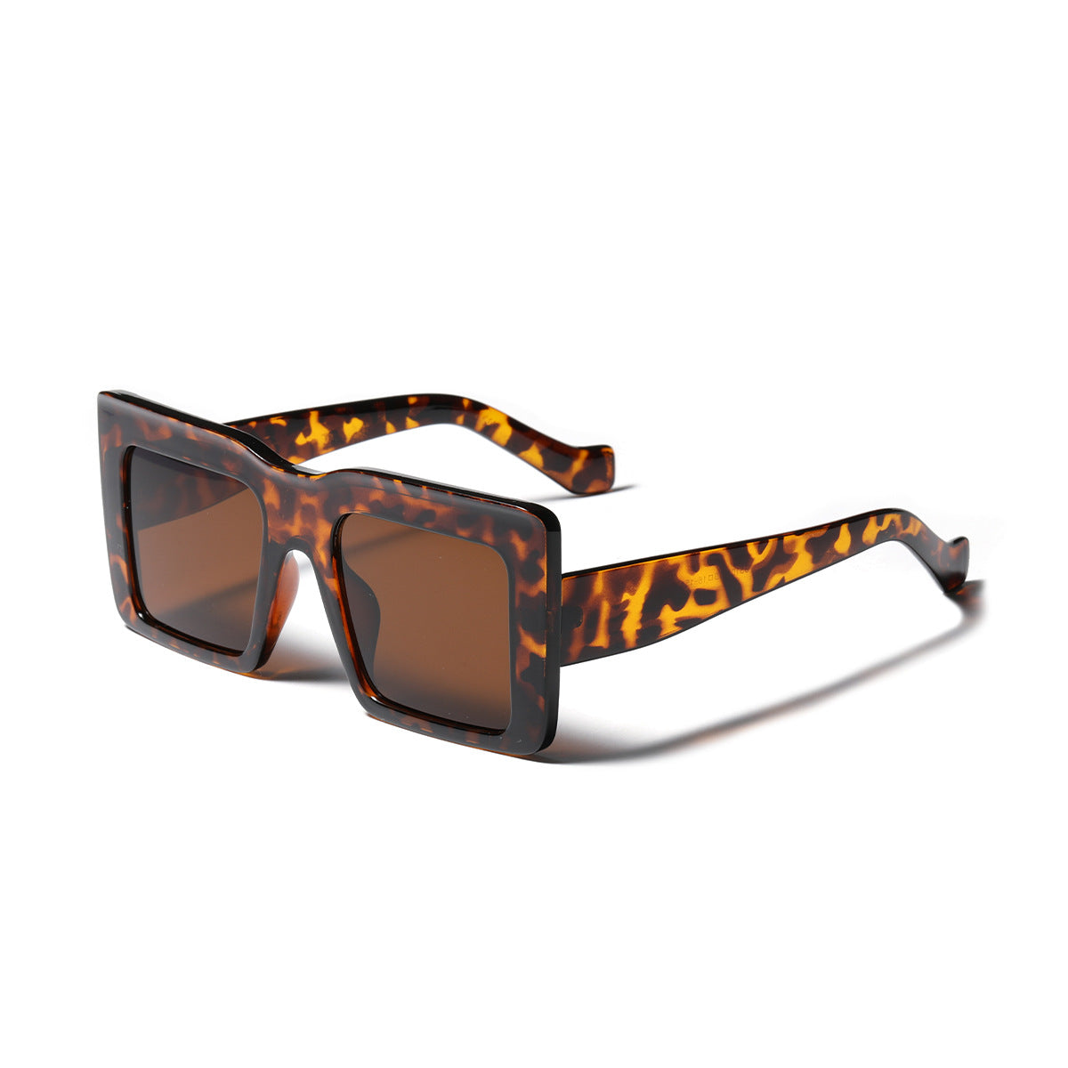 Damen quadratische Sonnenbrille mit transparentem Rahmen und UV-Schutz Brehn