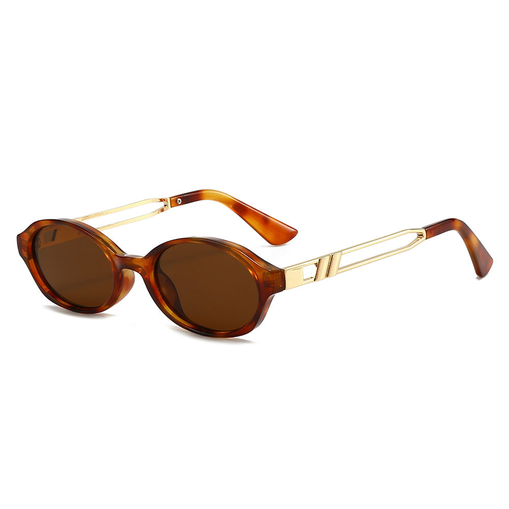 Damen Elegante Sonnenbrille im luxuriösen Schildpattdesign mit goldenen Metallakzenten Brehn