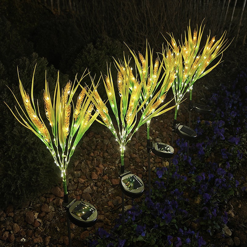 Solar Ziergras Gartenstecker mit warmweißen LED-Akzenten Brehn