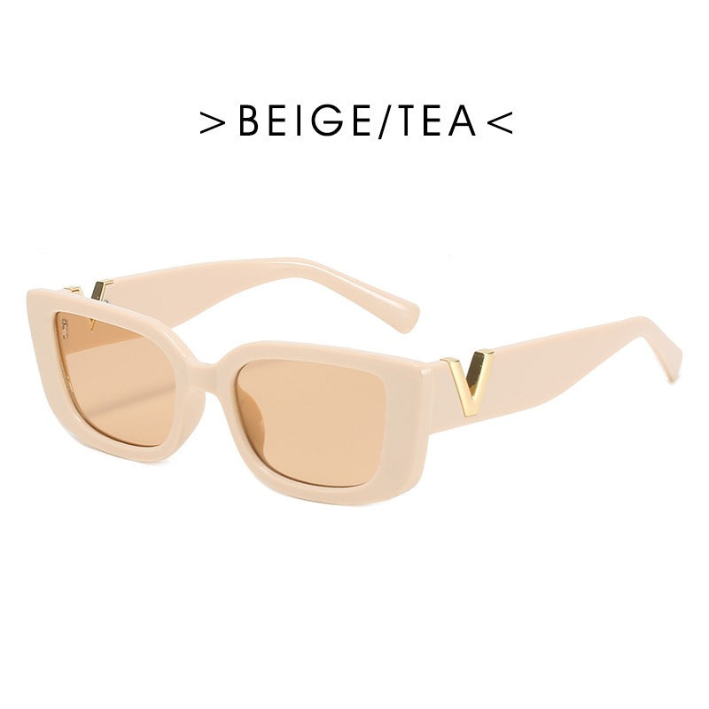 Retro-inspirierte geometrische Rahmen-Sonnenbrille Brehn