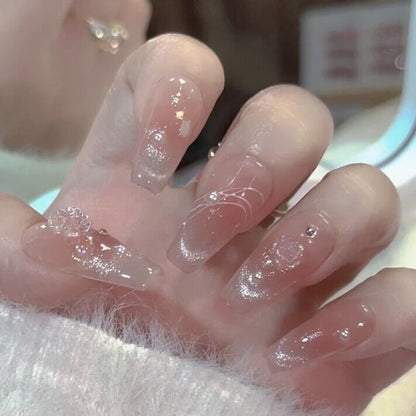 Luxuriöses Künstlerisches Press-On Nagelset Brehn