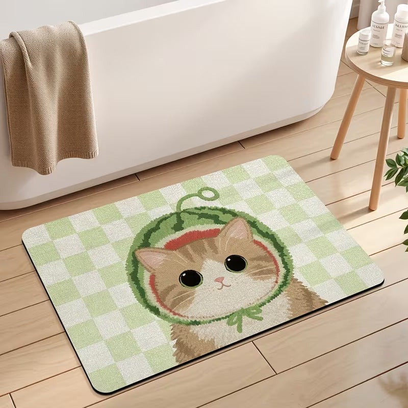 Süßer Katzenmuster Badteppich Brehn