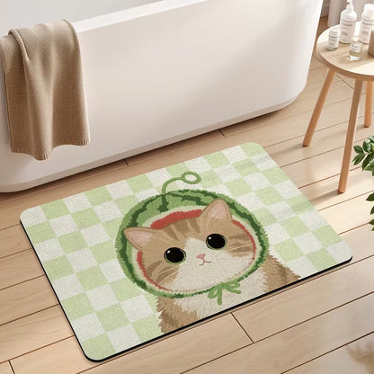 Süßer Katzenmuster Badteppich Brehn