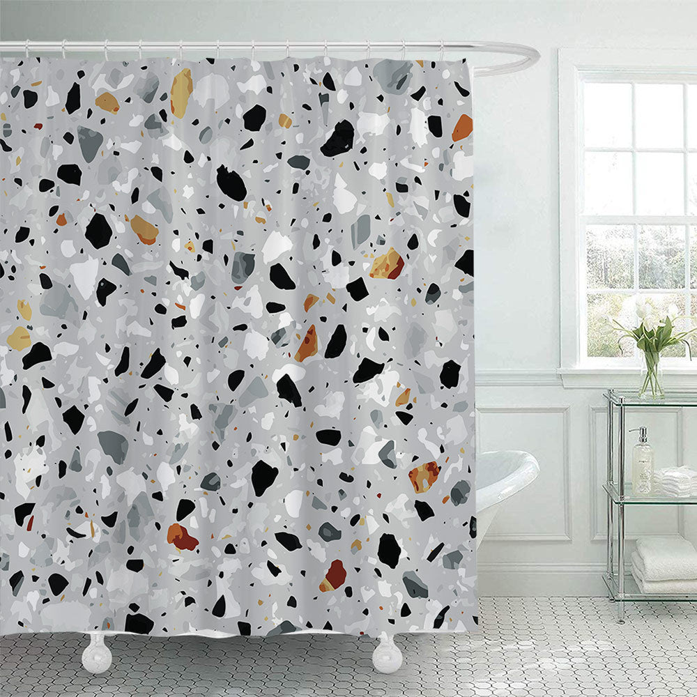 Stylische Terrazzo-Print-Duschvorhang Brehn