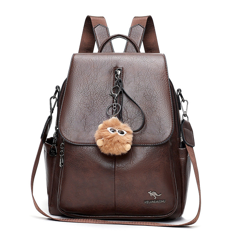 Stylischer Multifunktions-Leder-Rucksack Brehn