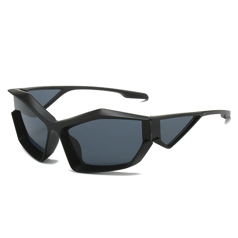 Damen sportliche Performance-Sonnenbrille mit modernem Geometrie-Rahmen Brehn