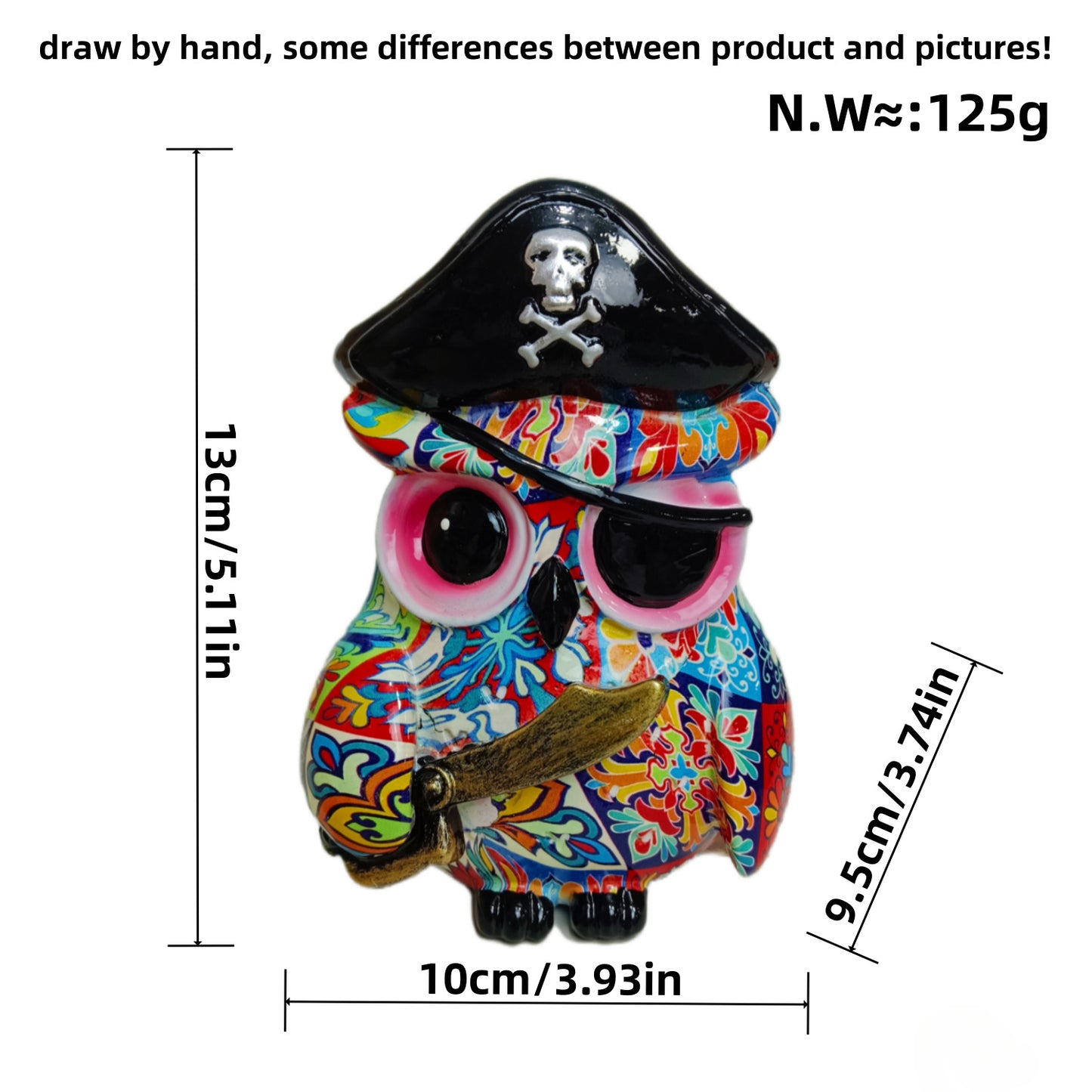 Kunstvolle Eulenfigur im maritimen Design Brehn