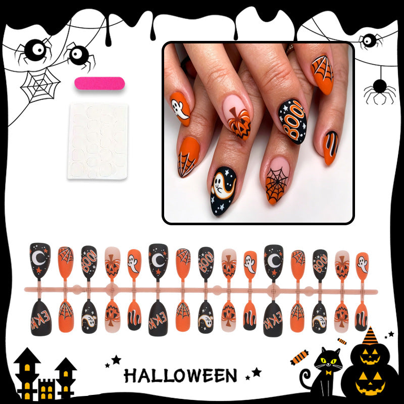 Halloween Kunstnagelset mit Halloween-Motiven und kreativen Designs Brehn