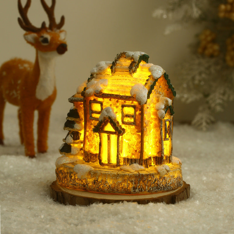 Beleuchtetes Weihnachtsdorf aus Keramik Brehn