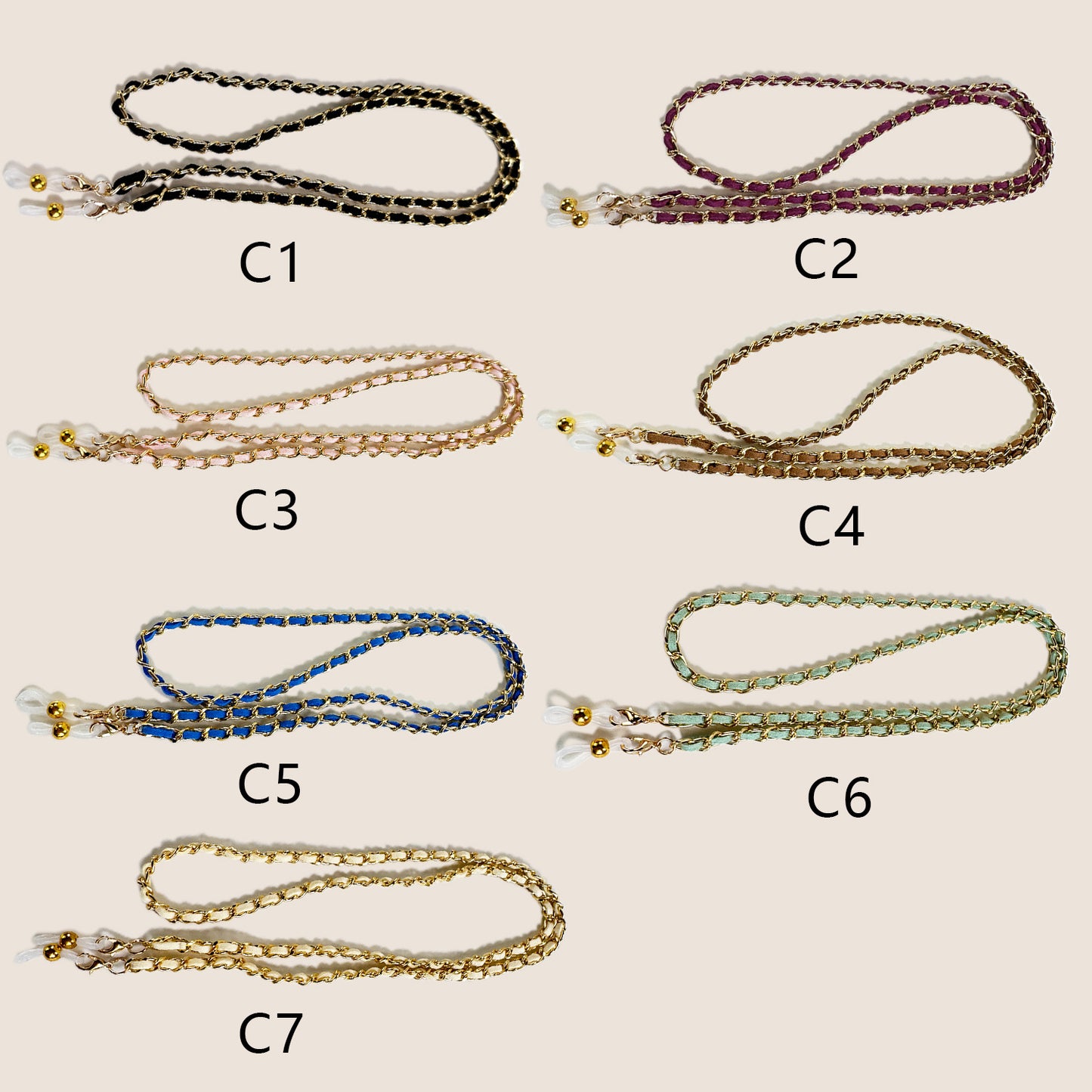 Stylischer Ketten-Brillenband Brehn