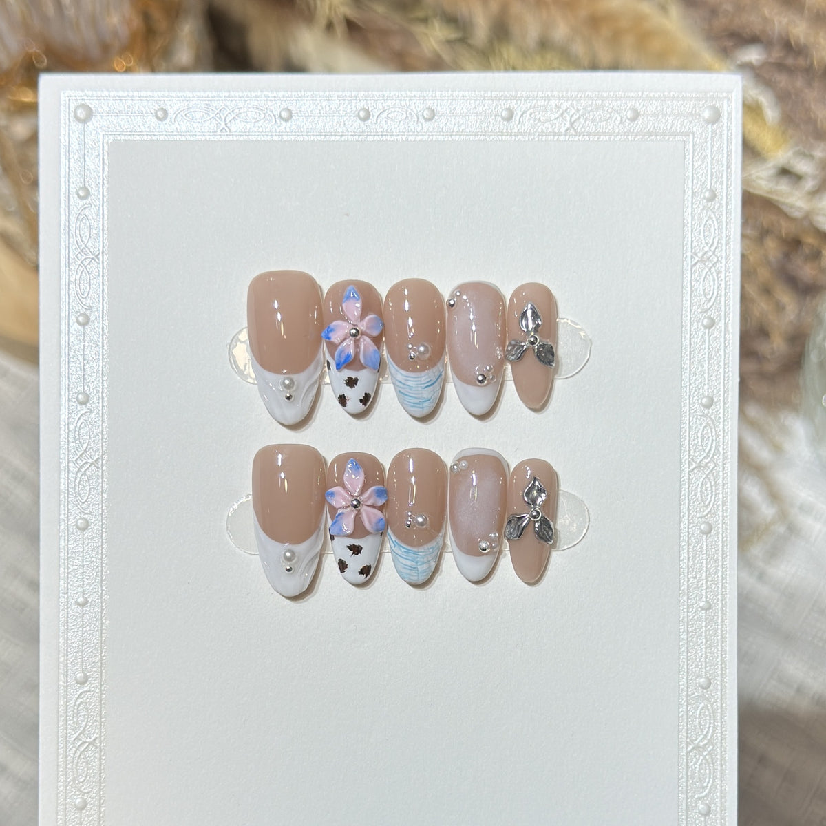 Blumenverzierte Press-On-Nagelkunstset Brehn 1788224030